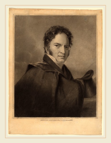 Albert Newsam after Thomas Sully, Gideon Fairman, American, 1809-1864, 1827, charcoal, pen and