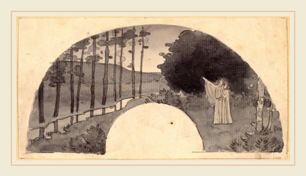 Charles Sprague Pearce, Study for an Archway, American, 1851-1914, 1890-1897, graphite and
