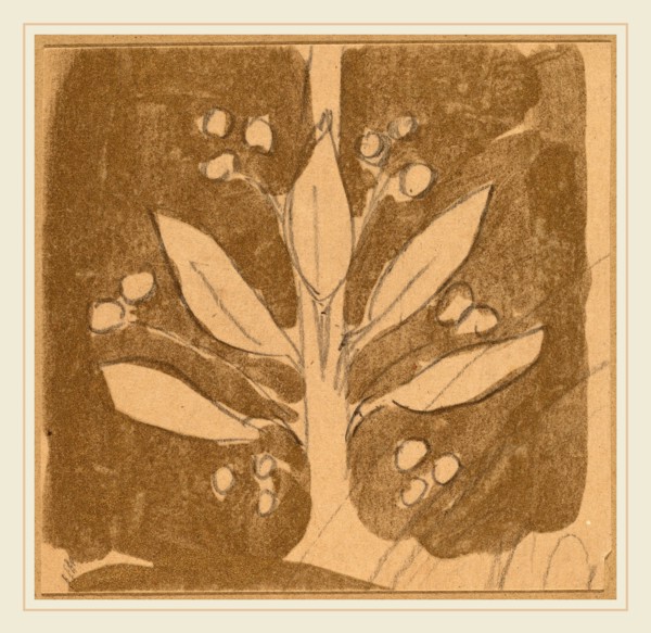 Charles Sprague Pearce, Study for a Border Design, American, 1851-1914, 1890-1897, graphite and