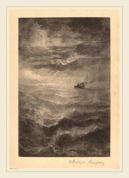 Elbridge Kingsley, At Sea, American, 1842-1918, c. 1883, wood engraving