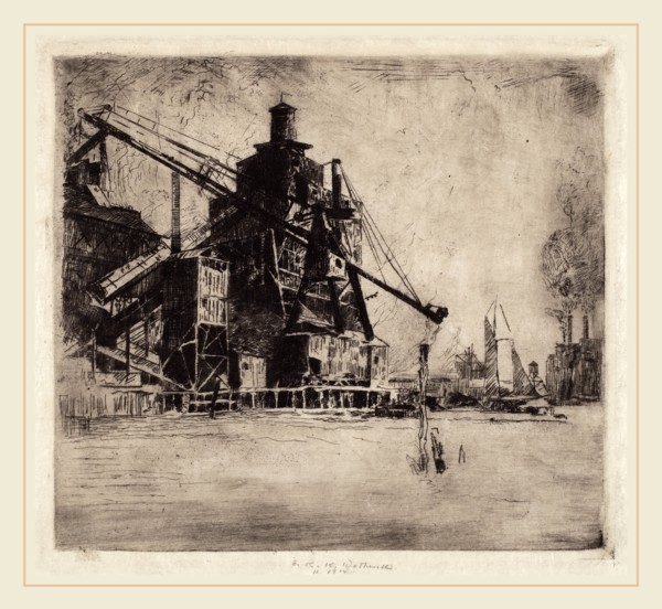 Elisha Kent Kane Wetherill, Otto Coke and Coal Hoist, American, 1874-1929, 1914, etching