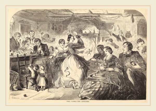 after Winslow Homer, Fall Games-The Apple-Bee, published 1859, wood engraving