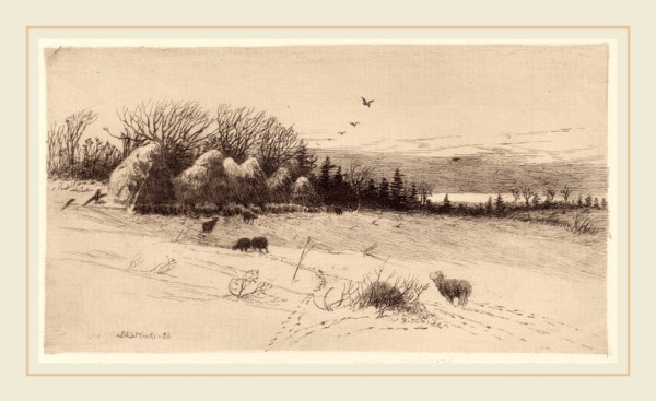 John Austin Sands Monks, Evening After The Storm, American, 1850-1917, 1886, etching, printed in