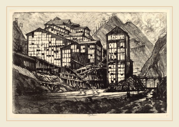 Joseph Pennell, Old Million Eyes, American, 1857-1926, 1910, lithograph