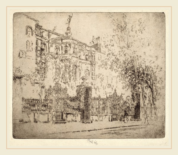 Joseph Pennell, Rossetti's House, American, 1857-1926, 1906, etching