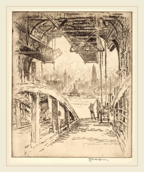 Joseph Pennell, The Ferry House, American, 1857-1926, 1919, etching