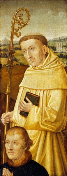 Imitator of Flemish 15th Century, Saint Bernard with Donor [obverse], probably early 20th century,
