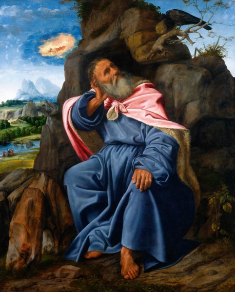 Giovanni Girolamo Savoldo (Italian, c. 1480-1548 or after), Elijah Fed by the Raven, c. 1510, oil