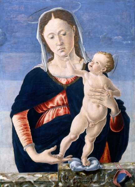 Marco Zoppo or Imitator, Madonna and Child, Italian, 1433-1478, c. 1467-1468, tempera on panel