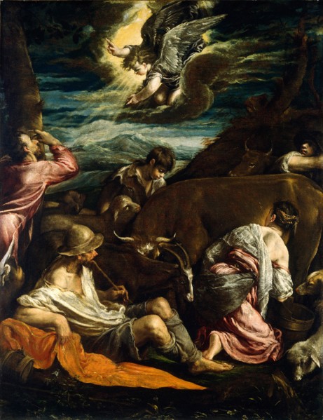 Jacopo Bassano, The Annunciation to the Shepherds, Italian, c. 1510-1592, probably 1555-1560, oil