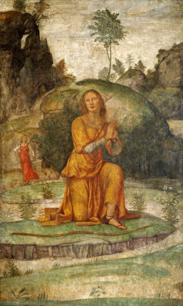 Bernardino Luini, Procris' Prayer to Diana, Italian, c. 1480-1532, c. 1520-1522, fresco