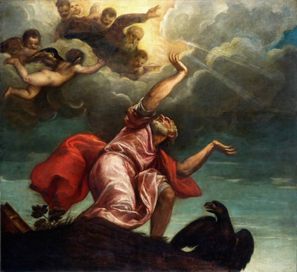 Titian, Saint John the Evangelist on Patmos, Italian, c. 1490-1576, c. 1547, oil on canvas