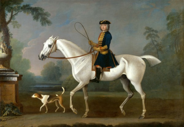 Sir Roger Burgoyne Riding 'Badger' Sir Roger Buroyne Upon His Favourite Horse Badger, With His