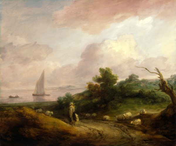 Coastal Landscape with a Shepherd and His Flock, Thomas Gainsborough, 1727-1788, British