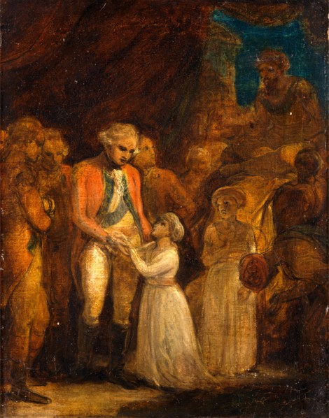 The Two Sons of Tipu Sahib, Sultan of Mysore, Being Handed over as Hostages to General Cornwallis,
