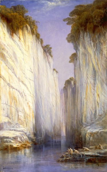 The Marble Rocks - Nerbudda Jubbolpore Signed and dated, lower right: "[monogram] | 1882", Edward