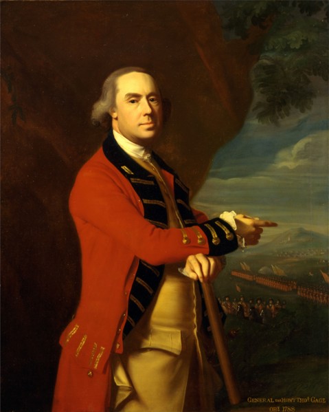 General Thomas Gage Inscribed in yellow paint, lower right: "GENERAL THE HONBLE THOS GAGE | OBI"