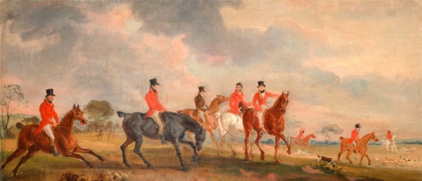 The Quorn Hunt: a Sketch of the Artist and his Friends Moving Off, John Ferneley, 1782-1860,