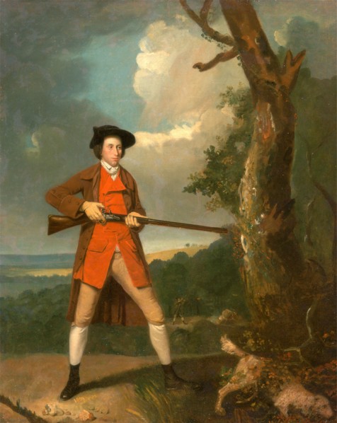 Portrait of a sportsman, possibly Robert Rayner ?Robert Rayner Shooting Gentleman out Shooting with