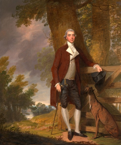 A Gentleman and his Dog in a Landscape Gentleman and his Dog in a Landscape, Francis Wheatley,