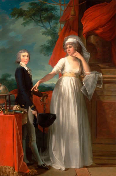 Margaret Callander and Her Son James Kearney Signed and dated, lower right: "JL mosnier 1795", Jean