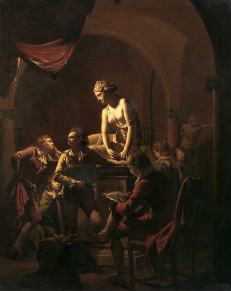 Academy by Lamplight, Joseph Wright of Derby, 1734-1797, British