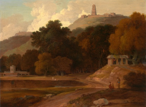 Hilly Landscape in India Signed lower left: "[T?] Daniell", Thomas Daniell, 1749-1840, British