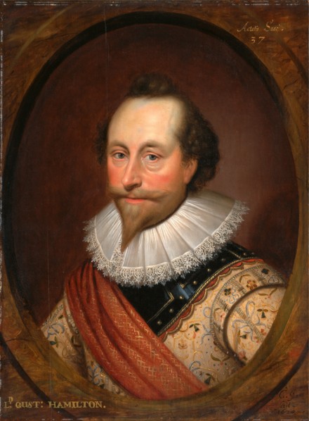 Sir Alexander Temple Inscribed in ocher paint, upper right: "Actatis Suac, 37"; in ocher paint,