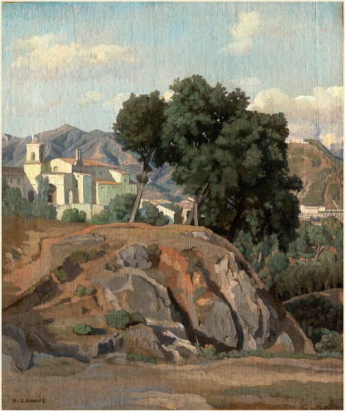 Félix-Hippolyte LanoÃ¼e, French (1812-1872), View of La Cava, c. 1840, oil on canvas