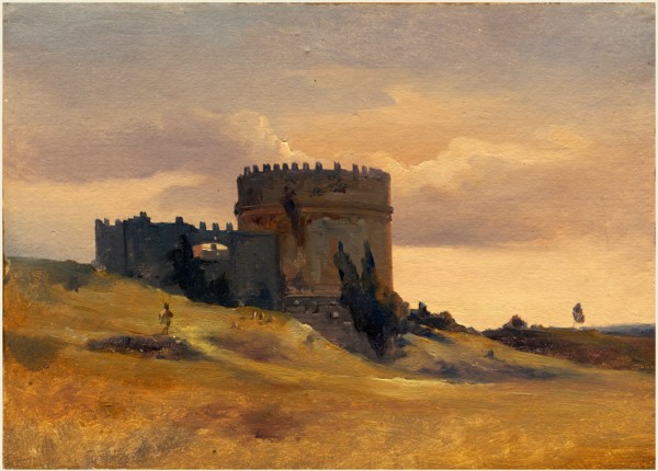 Léon-FranÃ§ois-Antoine Fleury, French (1804-1858), The Tomb of Cecaelia Metella, c. 1830, oil on