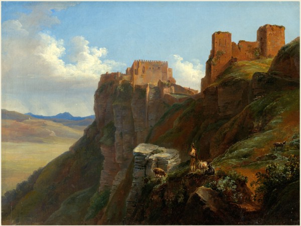 Louise-Joséphine Sarazin de Belmont, French (1790-1870), View of the Castello di San Giuliano, near
