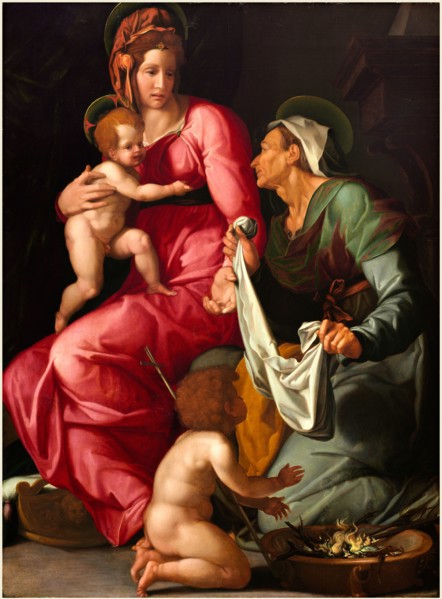 Jacopino del Conte, Italian (1510-1598), Madonna and Child with Saint Elizabeth and Saint John the
