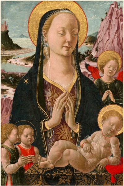 Ferrarese 15th Century, Madonna and Child with Angels, c. 1455-1470, tempera on panel