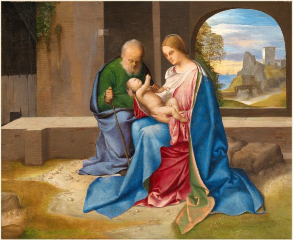 Giorgione, Italian (1477-1478-1510), The Holy Family, probably c. 1500, oil on panel transferred to