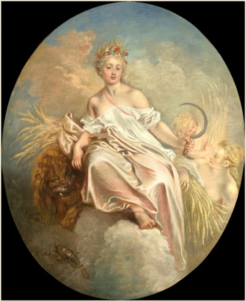 Antoine Watteau, French (1684-1721), Ceres (Summer), c. 1717-1718, oil on canvas