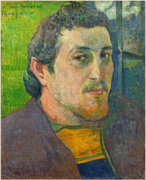 Paul Gauguin, French (1848-1903), Self-Portrait Dedicated to CarriÃ¨re, 1888 or 1889, oil on canvas