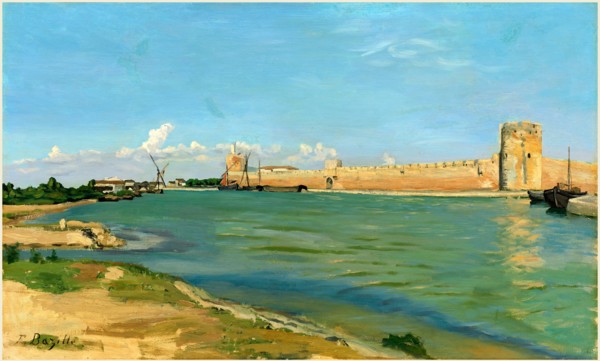 Frédéric Bazille, French (1841-1870), The Ramparts at Aigues-Mortes, 1867, oil on canvas