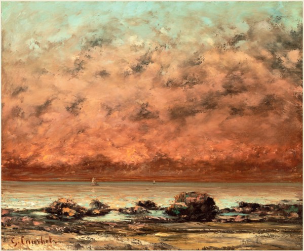Courbet, The Black Rocks at Trouville