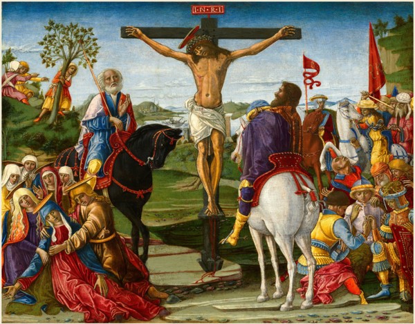Benvenuto di Giovanni, The Crucifixion, Italian, 1436-before 1517, probably 1491, tempera on panel