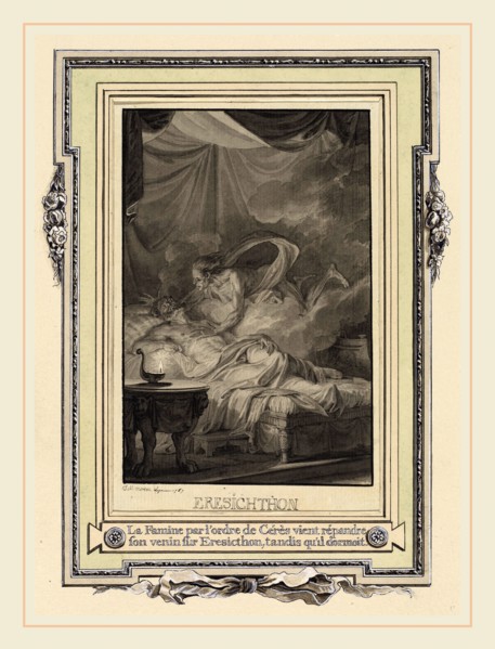Jean-Michel Moreau, La Famine par l'ordre de Ceres ..., French, 1741-1814, 1767, pen and black ink