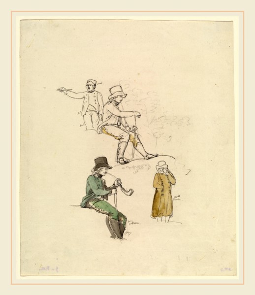 Johann Georg von Dillis, German (1759-1841), Figure Studies, 1801, pen and black ink with