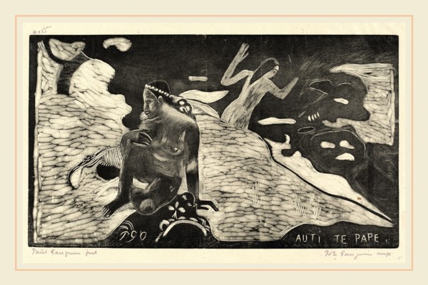 Paul Gauguin, French (1848-1903), Auti te Pape (Women at the River), 1894-1895, woodcut printed in