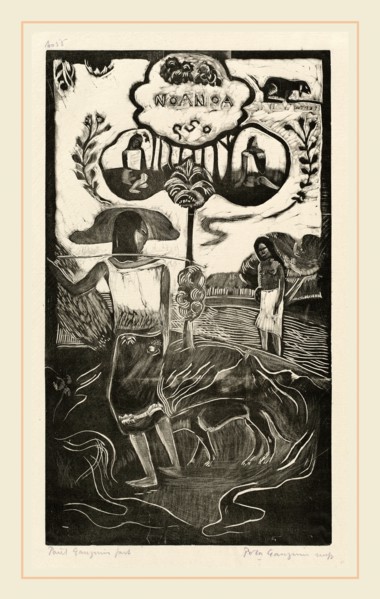 Paul Gauguin, French (1848-1903), Noa Noa (Fragrant, Fragrant), 1894-1895, woodcut printed in black