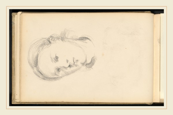 Paul Cézanne, Head of a Young Woman, French, 1839-1906, c. 1880, graphite on wove paper