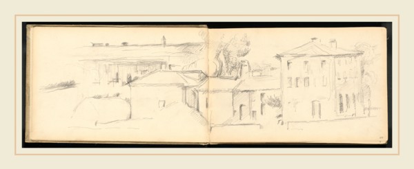 Paul Cézanne, Landscape Near Aix-En-Provence, French, 1839-1906, 1877-1880, graphite on wove paper