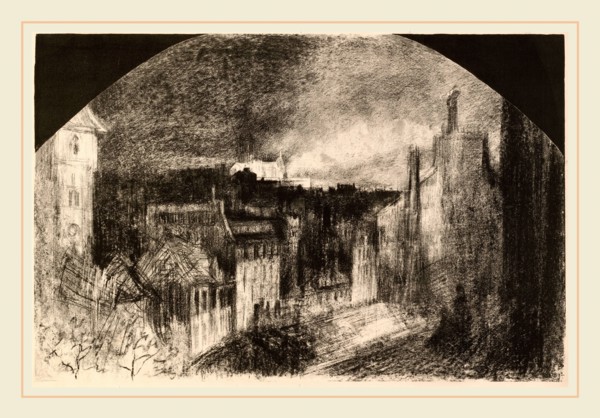Félix-Hilaire Buhot, Montmartre le 14 Juillet (Bastille Day in Montmartre), French, 1847-1898,