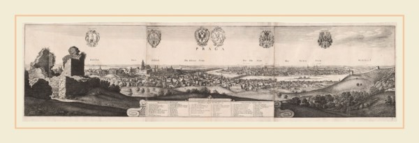 Wenceslaus Hollar, The Great View of Prague, Bohemian, 1607-1677, 1649, etching