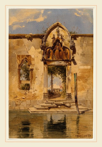 Carl Friedrich Heinrich Werner, German (1808-1894), The Portal of the Madonna della Misericordia