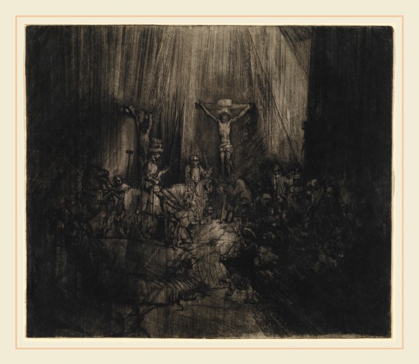 Rembrandt van Rijn, Dutch (1606-1669), Christ Crucified between the Two Thieves (The Three