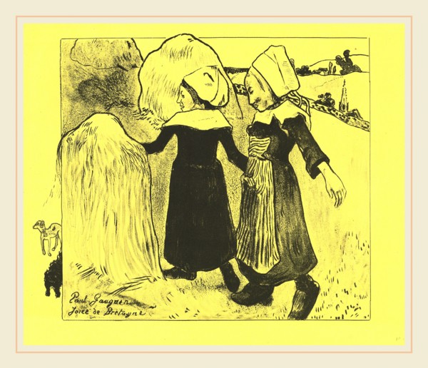 Paul Gauguin, French (1848-1903), Pleasures of Brittany (Joies de Bretagne), 1889, lithograph